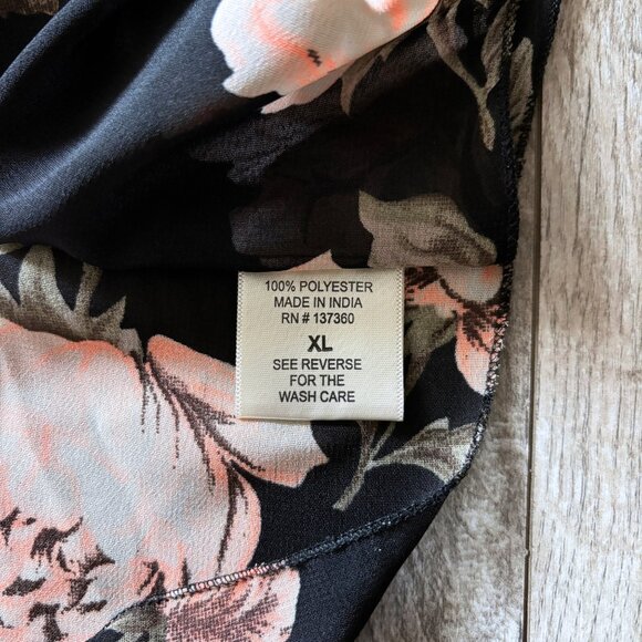 Live 4 Truth Sheer Dark Floral Kimono Cover Up Womens Extra Large Festival Boho - Picture 12 of 13